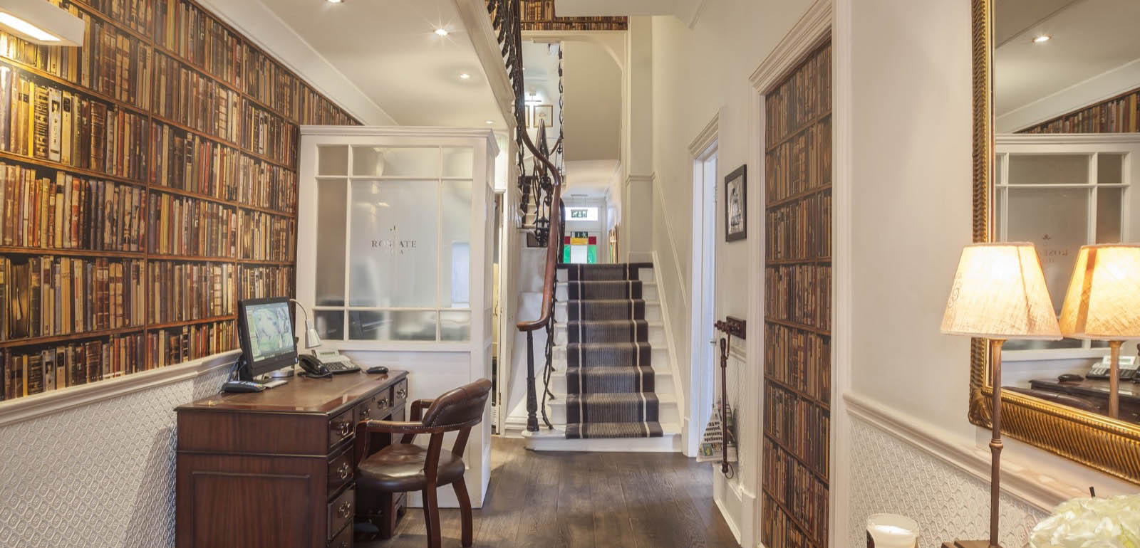 Library Room Entrance Hall View of Roseate Villa Bath