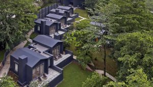 The Roseate Ganges - aeriel view of the resort